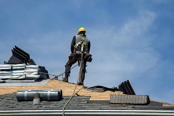 Professional Gutter Installation technician working in Odem, TX